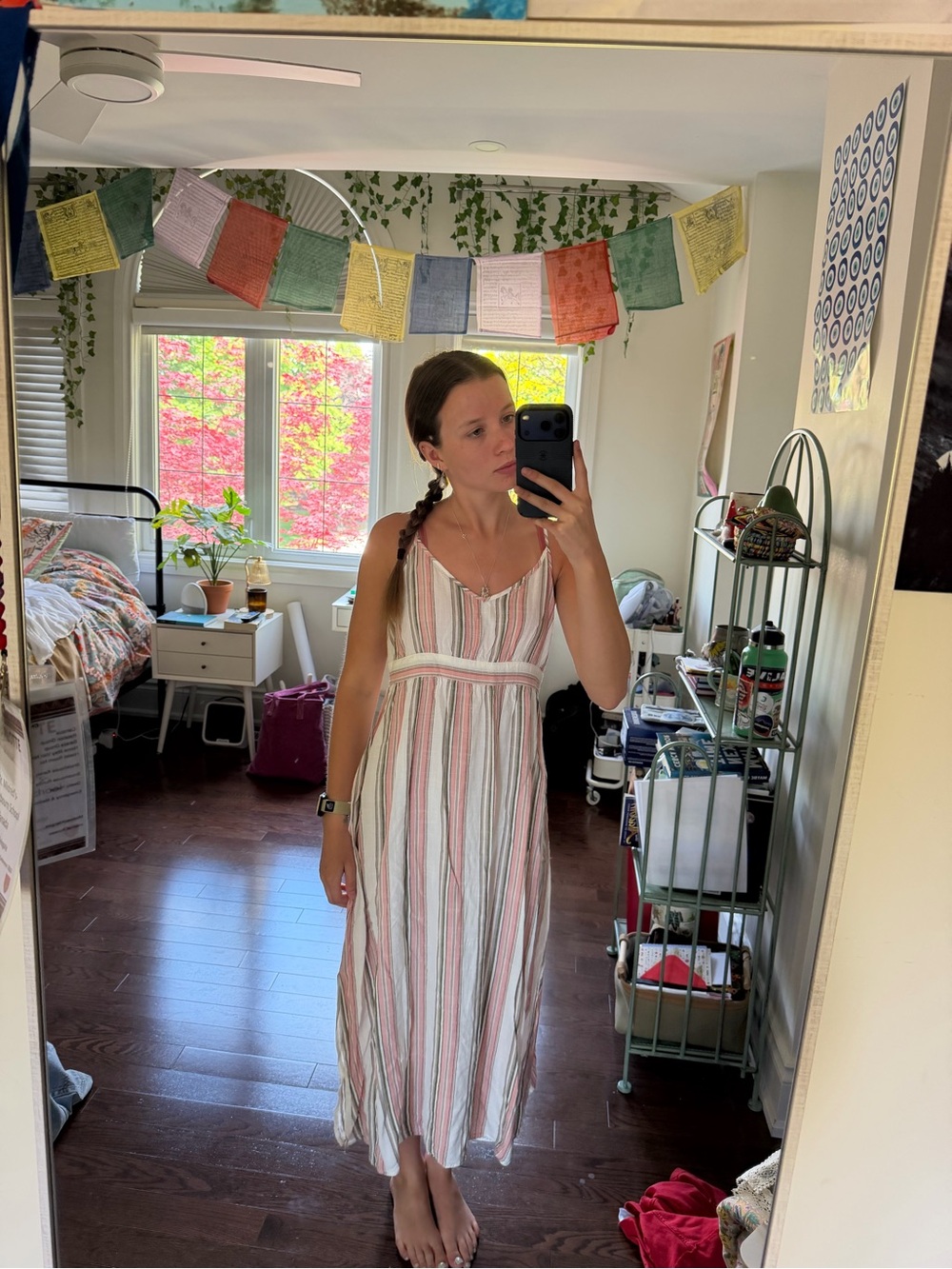 Striped flowy summer dress